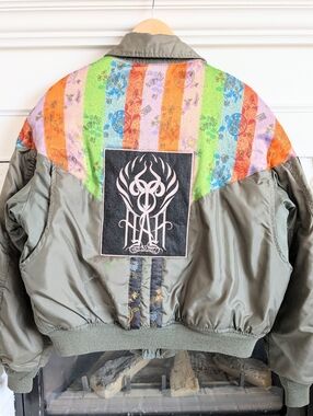We Are Hah ($678) One Of A Kind Customized Vintage Army Bomber Jacket
